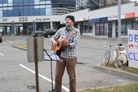 John Newlands sang one of his own songs, This Place and also Power To The People by John Lennon.