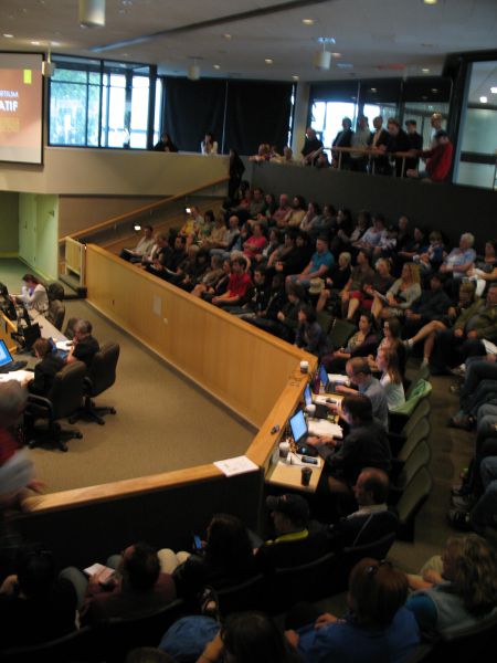 Full Council Chambers at the June 18, 2013 budget input session.  Will new security measures impact public attendance?  (photo by Naomi Grant)