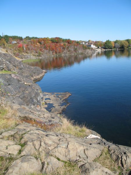 CPR Bay.  This new parkland along the shore of Ramsey Lake was recently donated to the City.  (Photo by Naomi Grant)