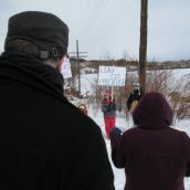 People gather in support of protecting our water on World Water Day