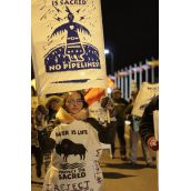 Kaella-Marie Earle organized the vigil.  Photo by Alexander Guenette