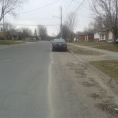 Madison looking towards Falconbridge. There's a whole lane there!  Photo by Rachelle Niemela.