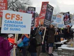 Protesting CFS in Gatineau